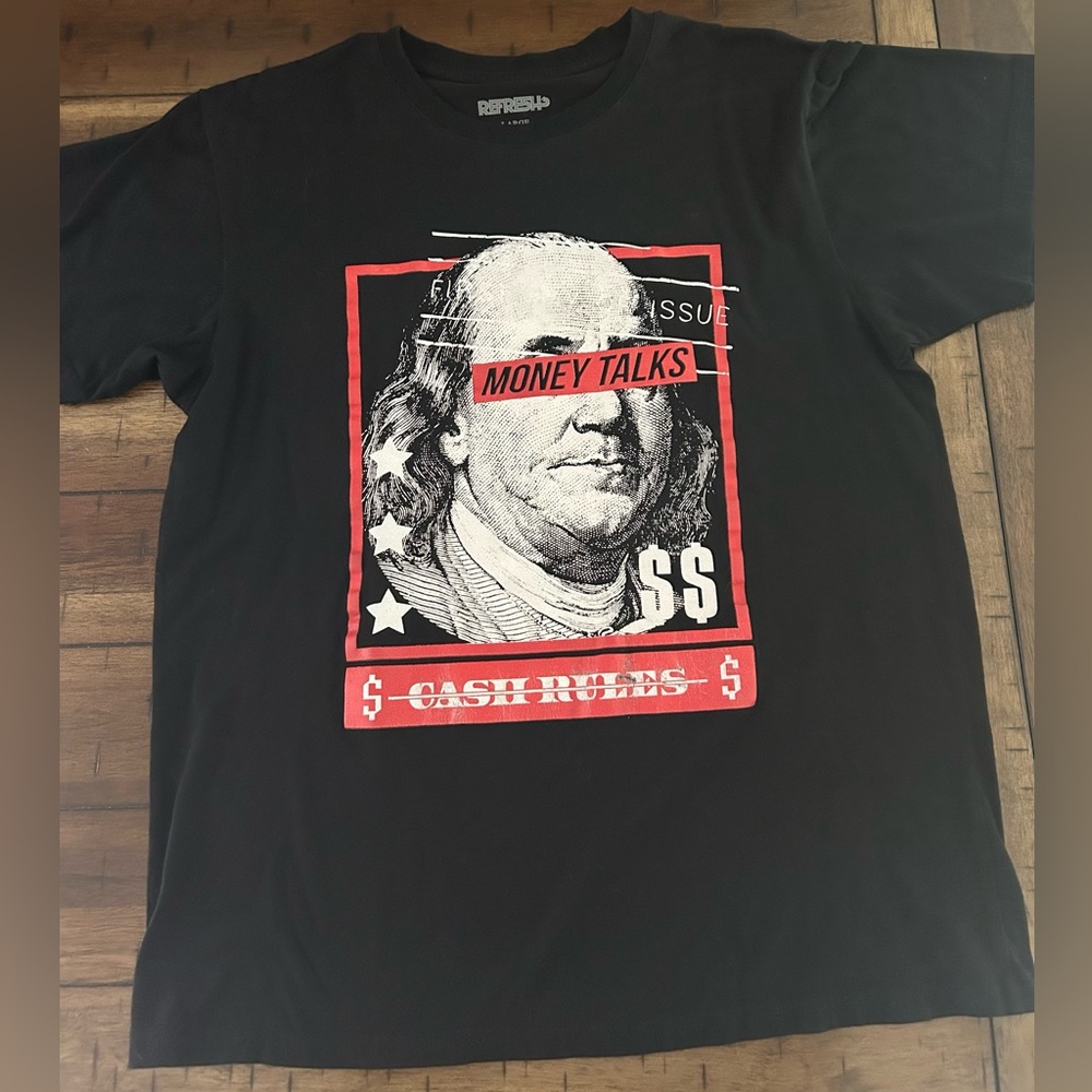 Refresh Black Money Talks Graphic Tee